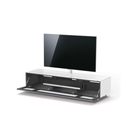 JUST BY SPECTRAL TV-Soundbar-Lowboard mit Soundbar-Ablage und TV-Halterung VESA400. JRL 1654T. Breite 165cm. Snow. TV-Soundbar