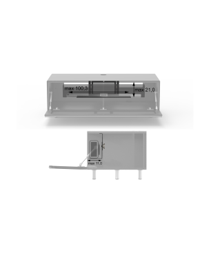 JUST BY SPECTRAL TV-Soundbar-Lowboard mit Soundbar-Ablage. JRL 1104T. Breite 111cm. Snow.