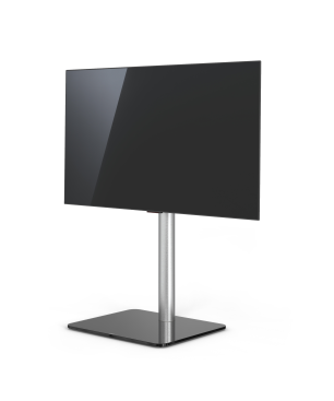 JUST BY SPECTRAL TV-Stand Just.Stand TV600 für TV bis 65'' mit Glasboden in Schwarzglas. Höhe 96,8cm. TV-Ständer
