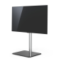 JUST BY SPECTRAL TV-Stand Just.Stand TV600 für TV bis 65'' mit Glasboden in Schwarzglas. Höhe 96,8cm. TV-Ständer