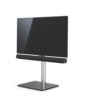 JUST BY SPECTRAL TV-Stand Just.Stand TV620SP für TV bis 65''. Glasboden Schwarzglas und Sonos Arc Soundbar-Ablage TV-Ständer
