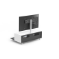 JUST BY SPECTRAL TV-Soundbar-Lowboard mit Soundbar-Ablage und TV-Halterung VESA600. JRL 1104T. Breite 111cm. Snow. TV-Soundbar