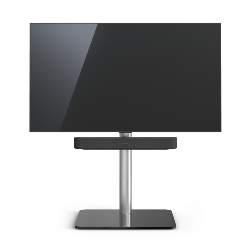 JUST BY SPECTRAL TV-Stand Just.Stand TV610SP für TV bis 65''. Glasboden in Schwarzglas und Universal Soundbar Ablage TV-Stände
