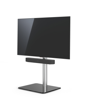 JUST BY SPECTRAL TV-Stand Just.Stand TV610SP für TV bis 65''. Glasboden in Schwarzglas und Universal Soundbar Ablage TV-Stände