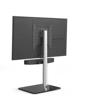 JUST BY SPECTRAL TV-Stand Just.Stand TV610SP für TV bis 65''. Glasboden in Schwarzglas und Universal Soundbar Ablage TV-Stände