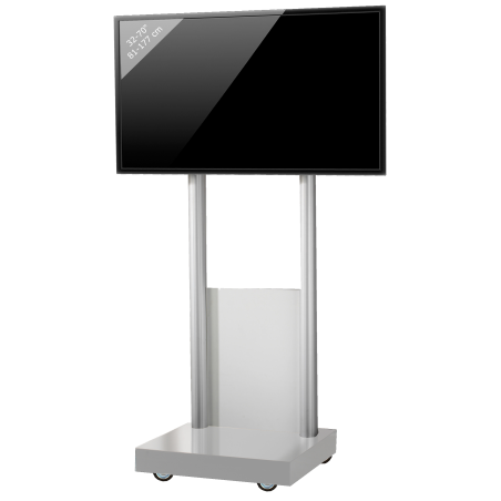 VCM Monte-Visolo 1 TV-Standfuß Weißlack/Schwarzglas