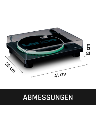 LENCO LS-50LEDBK - Eingebaute Lautsprecher - Plattenspieler Schwarz