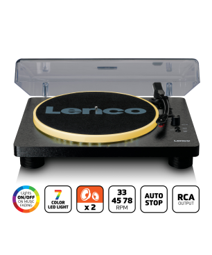 LENCO LS-50LEDBK - Eingebaute Lautsprecher - Plattenspieler Schwarz