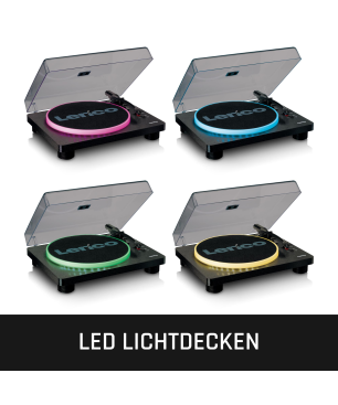 LENCO LS-50LEDBK - Eingebaute Lautsprecher - Plattenspieler Schwarz