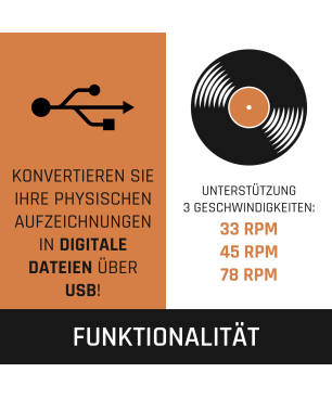 LENCO LS-50LEDBK - Eingebaute Lautsprecher - Plattenspieler Schwarz