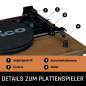 LENCO LS-100WD Plattenspieler Eiche