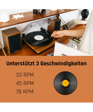 LENCO LS-100WD Plattenspieler Eiche