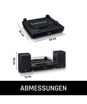 LENCO LS-101BK - Holz-Bluetooth - Plattenspieler Schwarz