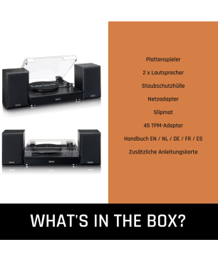 LENCO LS-101BK - Holz-Bluetooth - Plattenspieler Schwarz