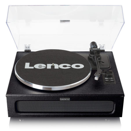 LENCO LS-430BK - 4 eingebaute Lautsprechern - Bluetooth Plattenspieler Schwarz
