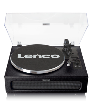 LENCO LS-430BK - 4 eingebaute Lautsprechern - Bluetooth Plattenspieler Schwarz