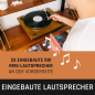 LENCO LS-55WA - Schallplattenspieler mit Bluetooth®,USB,MP3 und Lautsprecher - Plattenspieler Holz