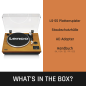 LENCO LS-55WA - Schallplattenspieler mit Bluetooth®,USB,MP3 und Lautsprecher - Plattenspieler Holz