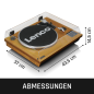 LENCO LS-55WA - Schallplattenspieler mit Bluetooth®,USB,MP3 und Lautsprecher - Plattenspieler Holz