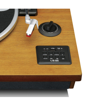 LENCO LS-55WA - Schallplattenspieler mit Bluetooth®,USB,MP3 und Lautsprecher - Plattenspieler Holz