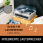 LENCO LS-440GY - 4 eingebaute Lautsprecher - Plattenspieler Grau