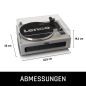 LENCO LS-440GY - 4 eingebaute Lautsprecher - Plattenspieler Grau