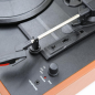 INF Tragbarer Plattenspieler mit Aux/Cinch-Anschluss Braun Plattenspieler Braun