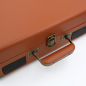 INF Tragbarer Plattenspieler mit Aux/Cinch-Anschluss Braun Plattenspieler Braun