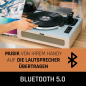 LENCO LS-440BUBG - 4 eingebaute Lautsprechern - Bluetooth Plattenspieler Blau-Taupe