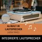 LENCO LS-440BUBG - 4 eingebaute Lautsprechern - Bluetooth Plattenspieler Blau-Taupe