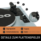 LENCO LS-440BUBG - 4 eingebaute Lautsprechern - Bluetooth Plattenspieler Blau-Taupe