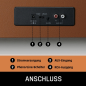 LENCO LS-430BN - 4 eingebaute Lautsprechern - Bluetooth Plattenspieler Braun