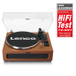 LENCO LS-430BN - 4 eingebaute Lautsprechern - Bluetooth Plattenspieler Braun
