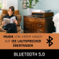 LENCO LS-430BN - 4 eingebaute Lautsprechern - Bluetooth Plattenspieler Braun