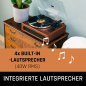 LENCO LS-430BN - 4 eingebaute Lautsprechern - Bluetooth Plattenspieler Braun