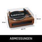 LENCO LS-430BN - 4 eingebaute Lautsprechern - Bluetooth Plattenspieler Braun