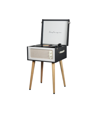 PRIXTON Detroit Plattenspieler Schwarz