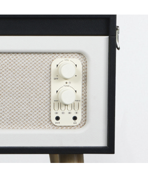 PRIXTON Detroit Plattenspieler Schwarz