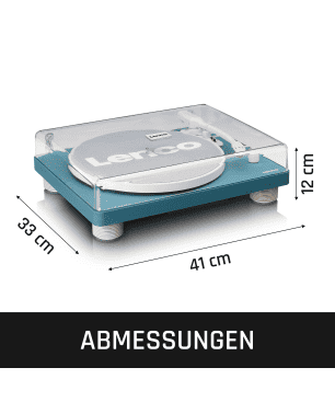 LENCO LS-50TQ - Eingebaute Lautsprecher - Plattenspieler Türkis