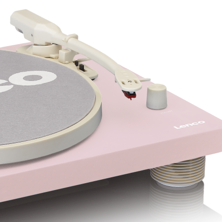 LENCO LS-50PK - Eingebaute Lautsprecher - Plattenspieler Pink