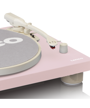 LENCO LS-50PK - Eingebaute Lautsprecher - Plattenspieler Pink