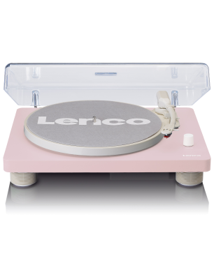 LENCO LS-50PK - Eingebaute Lautsprecher - Plattenspieler Pink