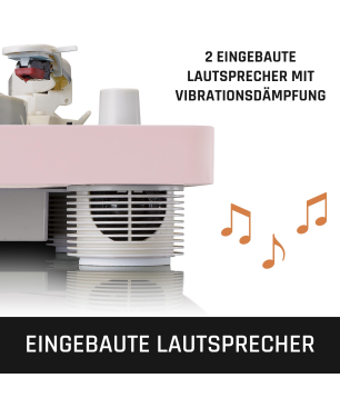 LENCO LS-50PK - Eingebaute Lautsprecher - Plattenspieler Pink