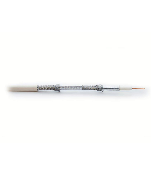 PREMIUMX 500m BASIC Koaxialkabel 135dB 4-fach SAT Koax Kabel 24x F-Stecker Antennenkabel
