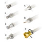 PREMIUMX 500m BASIC Koaxialkabel 135dB 4-fach SAT Koax Kabel 24x F-Stecker Antennenkabel