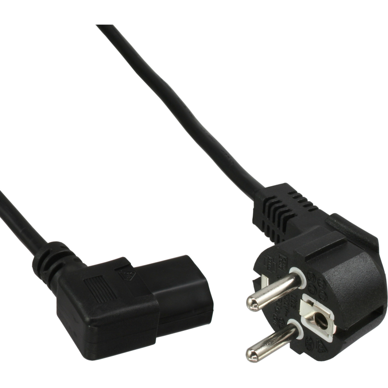 INLINE Kabel Kaltgerätekabel Deutschland/EU Stromkabel extern, Kabellänge: 1 m
