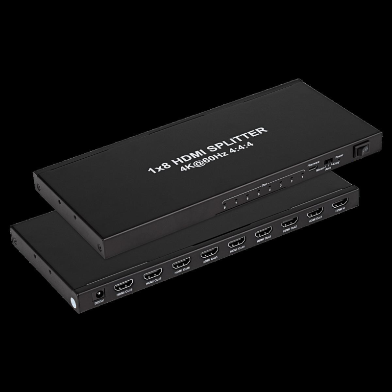 KABELBUDE HDMI Verteiler 1x IN - 8x OUT, 4K2K 60Hz Umschalter & Verteiler