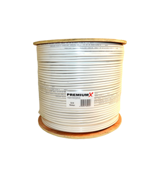 PREMIUMX 500m BASIC Koaxialkabel 135dB 4-fach SAT Koax Kabel Montage-Set Antennenkabel