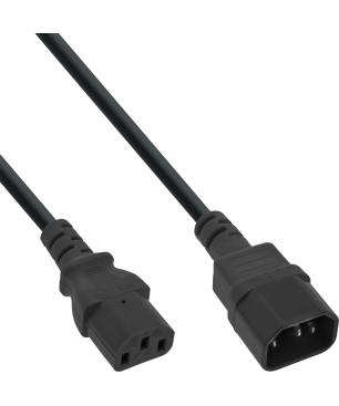 INLINE 35er Bulk-Pack InLine Kaltgeräteverlängerung, C13 auf C14, 2m Kabel Stromkabel extern