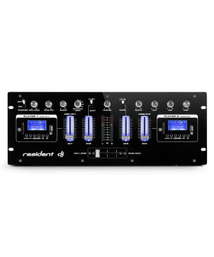 RESIDENT DJ DJ405USB-BK 4-Kanal Mischpult, Schwarz